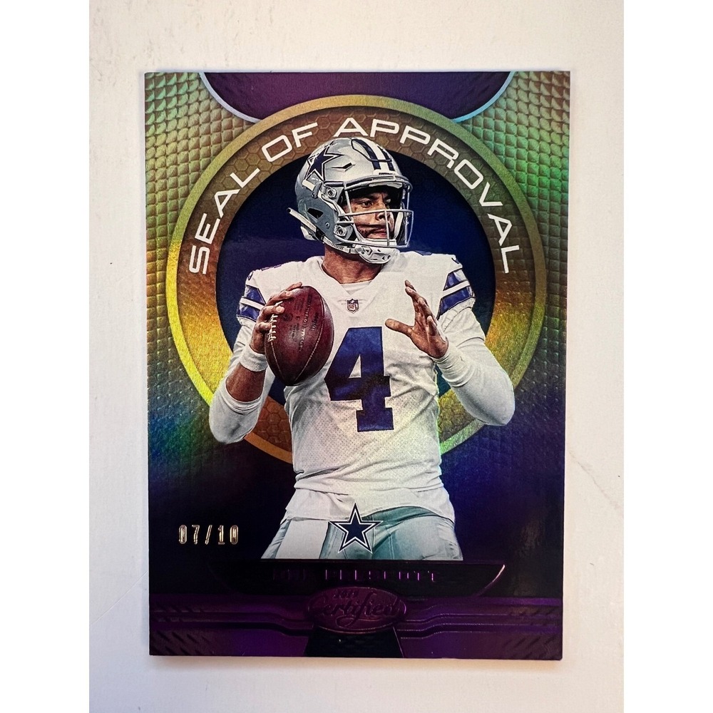 2019 Panini Certified Dak Prescott Seal of Approval #SA-DP #7/10 Cowboys